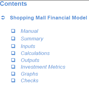 Shopping Mall Financial Model