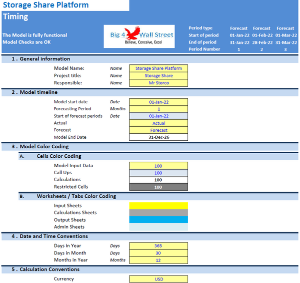 Storage Share Platform Financial Model