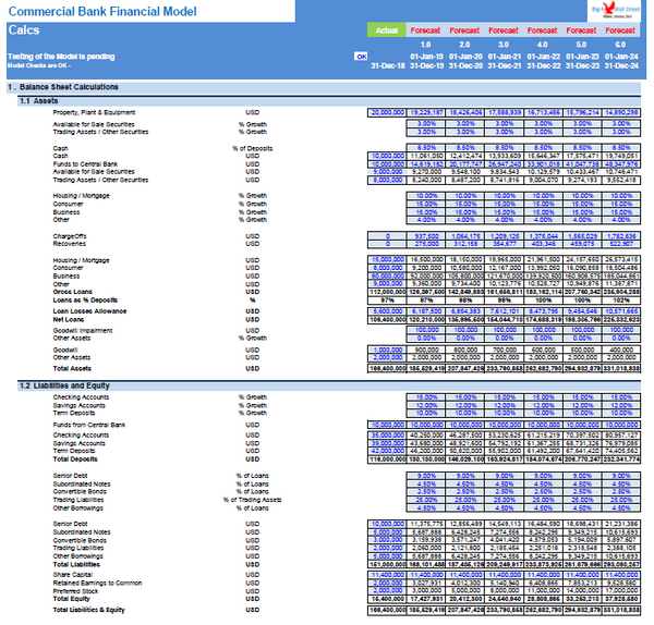 Commercial Bank Financial Model