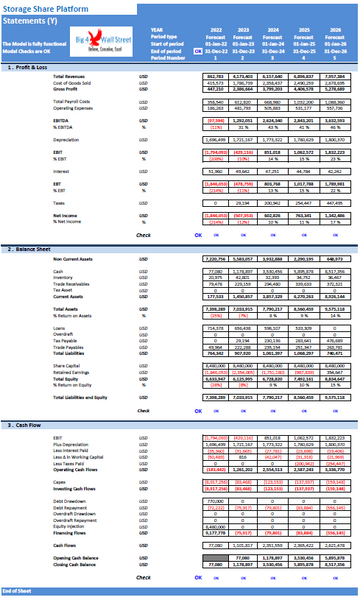 Storage Share Platform Financial Model