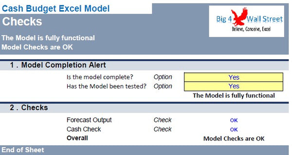 Cash Budget Model