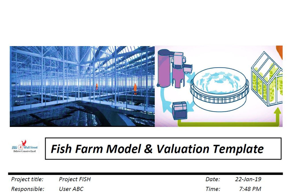 Land Based Fish Farm Model & Valuation Excel Template (Imperial System)