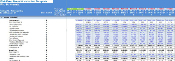 Offshore Fish Farm Start-Up Model & Valuation Excel Template (Metric)