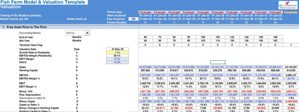 Land Based Fish Farm Model & Valuation Excel Template (Metric System)