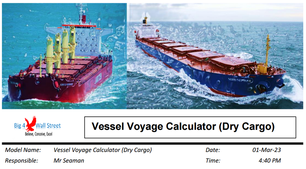 Vessel Voyage Calculator (Dry Cargo)